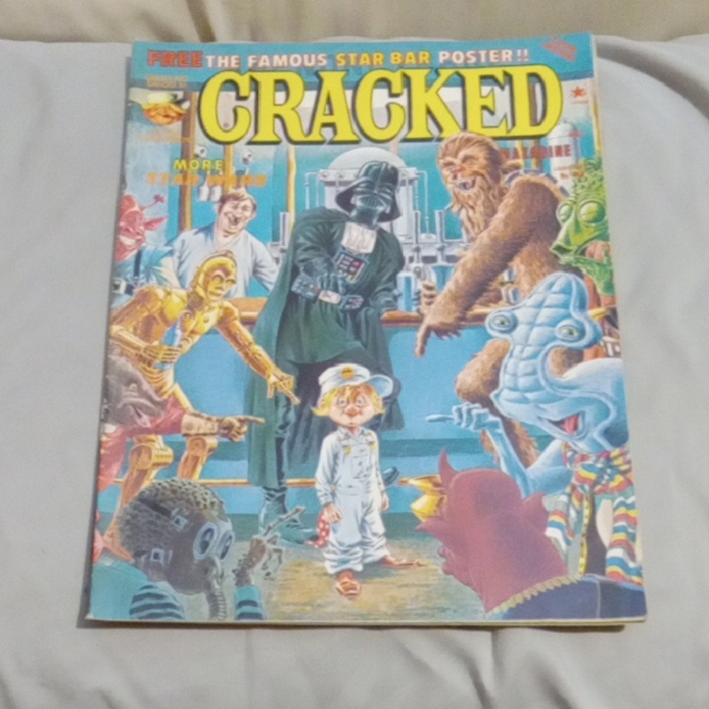 Cracked Magazine 148 Star Wars Parody Cover Cantina Bar Poster Intact